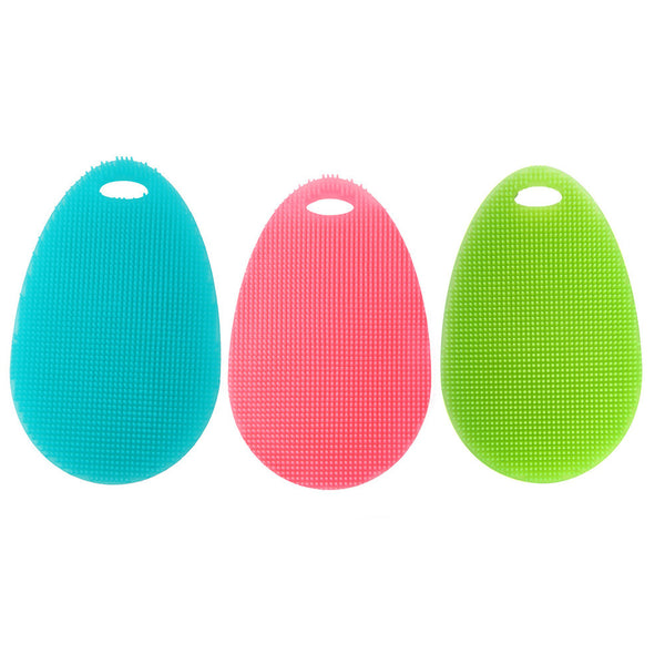3Pcs Silicone Dish Washing Sponge Scrubber Kitchen Cleaning antibacterial Tool - ASIL STORE
