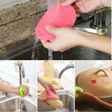3Pcs Silicone Dish Washing Sponge Scrubber Kitchen Cleaning antibacterial Tool - ASIL STORE